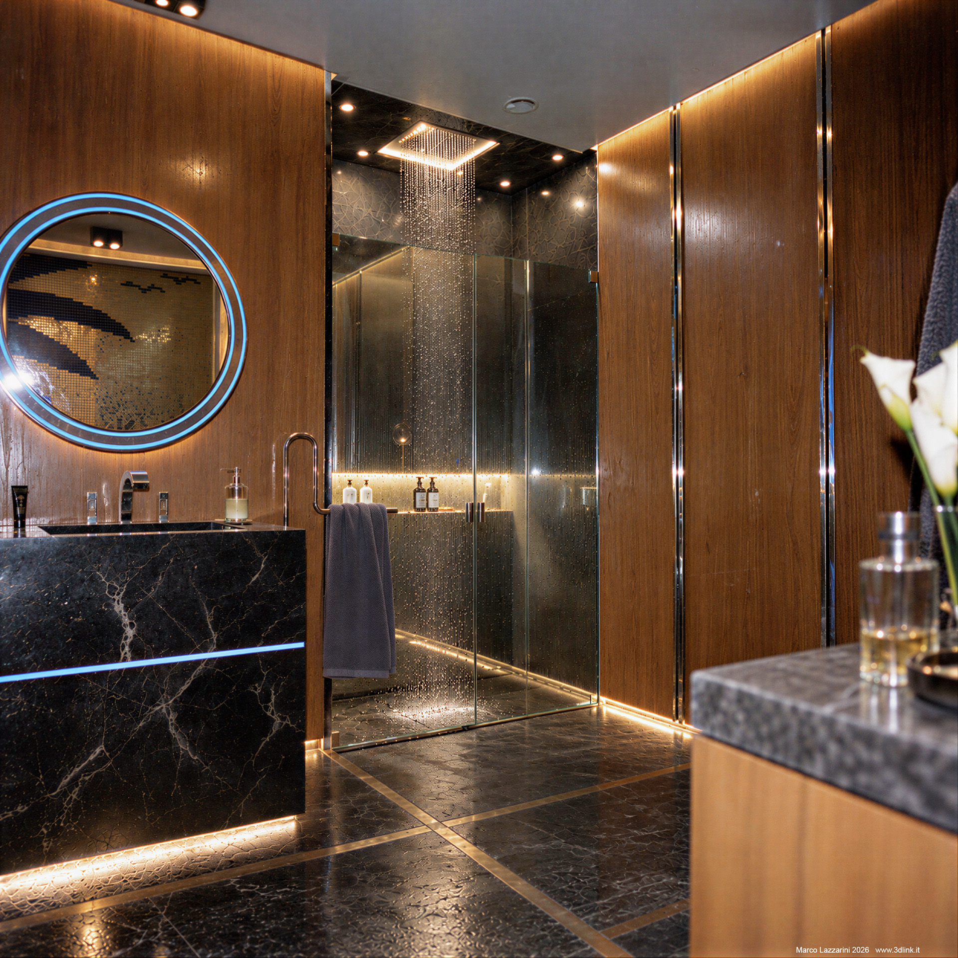 Bagno B2 Flash - Rendering 3D CGI di Marco Lazzarini