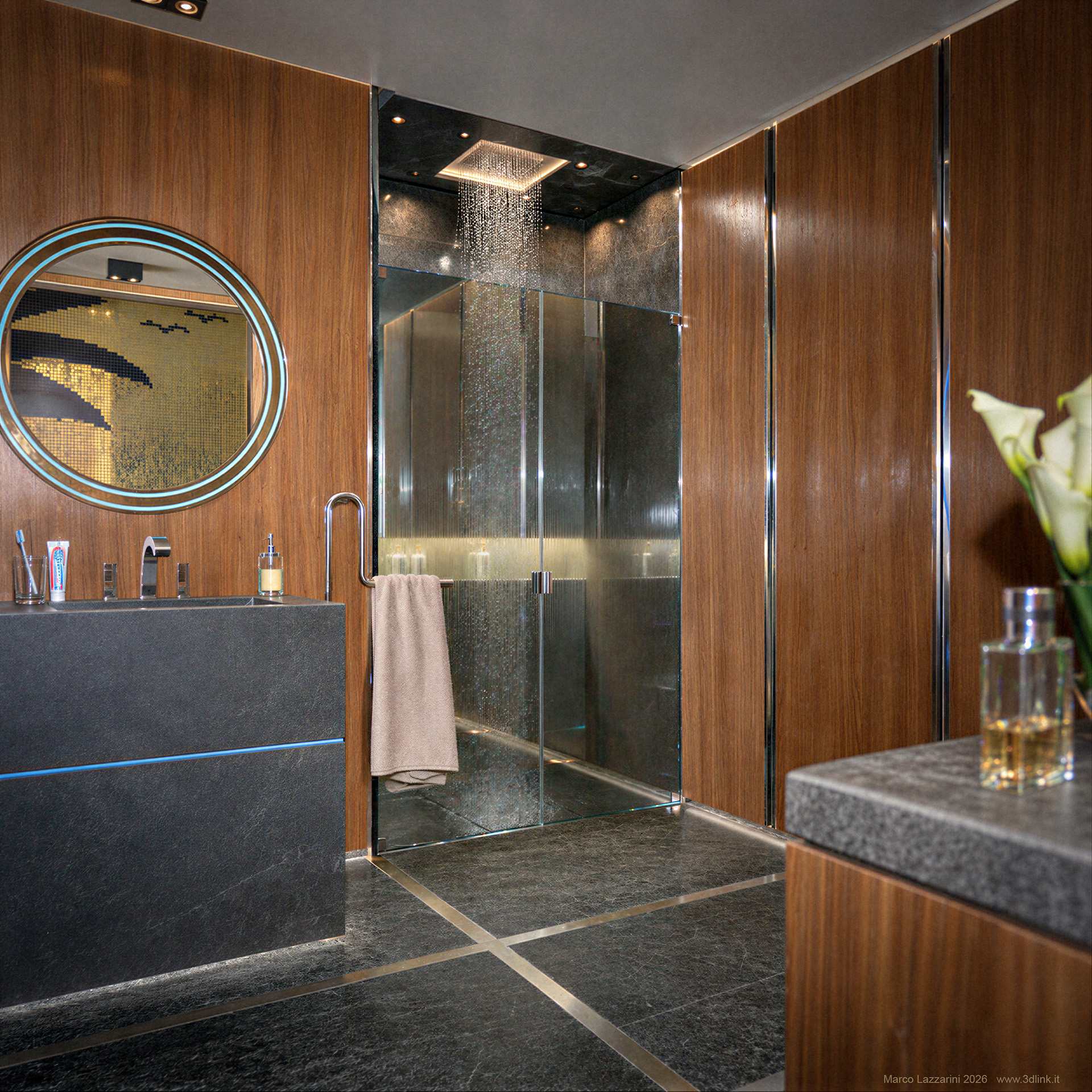 Bagno B3 Flash - Rendering 3D CGI di Marco Lazzarini