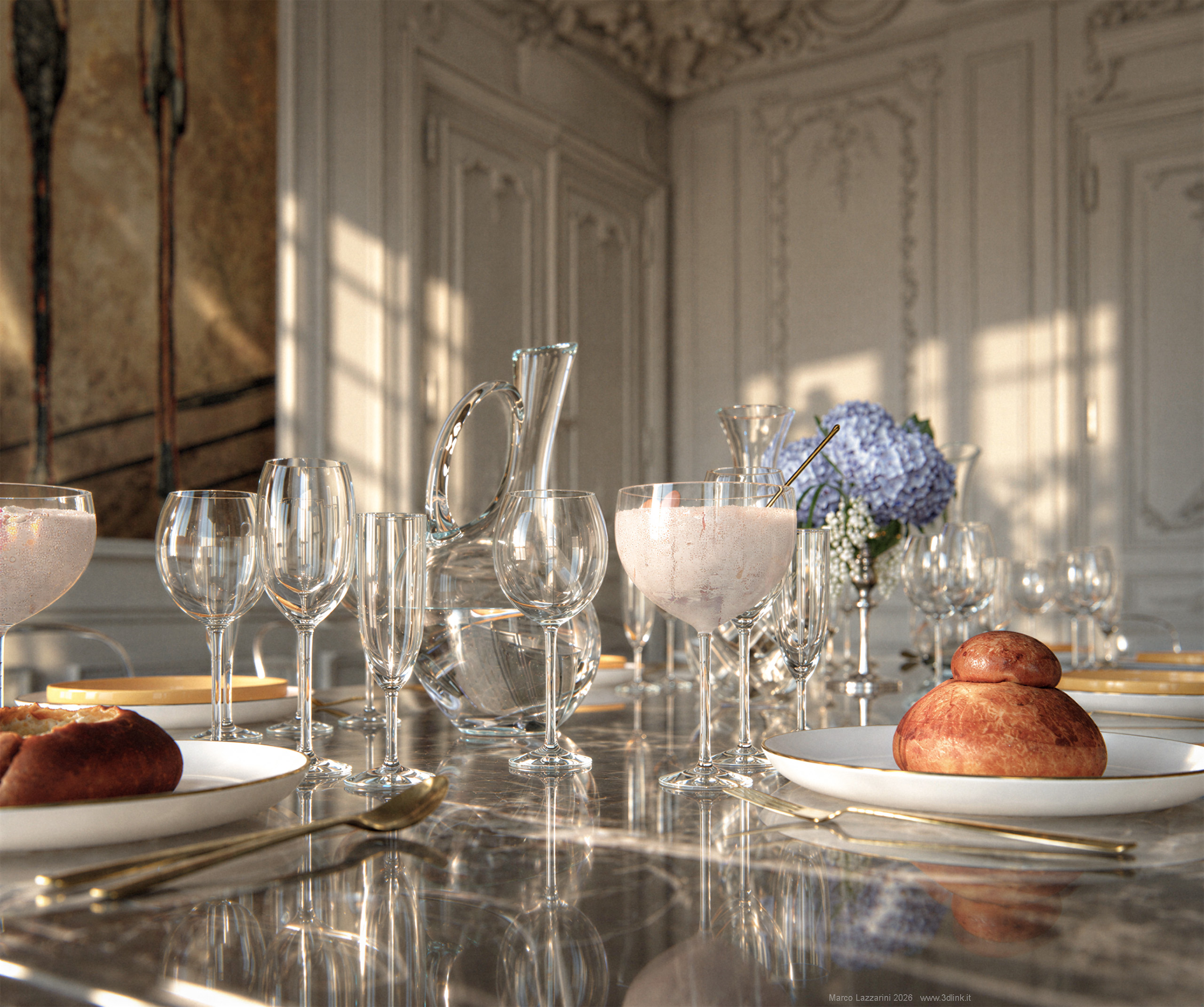 TavoloGost B - Rendering 3D CGI di Marco Lazzarini