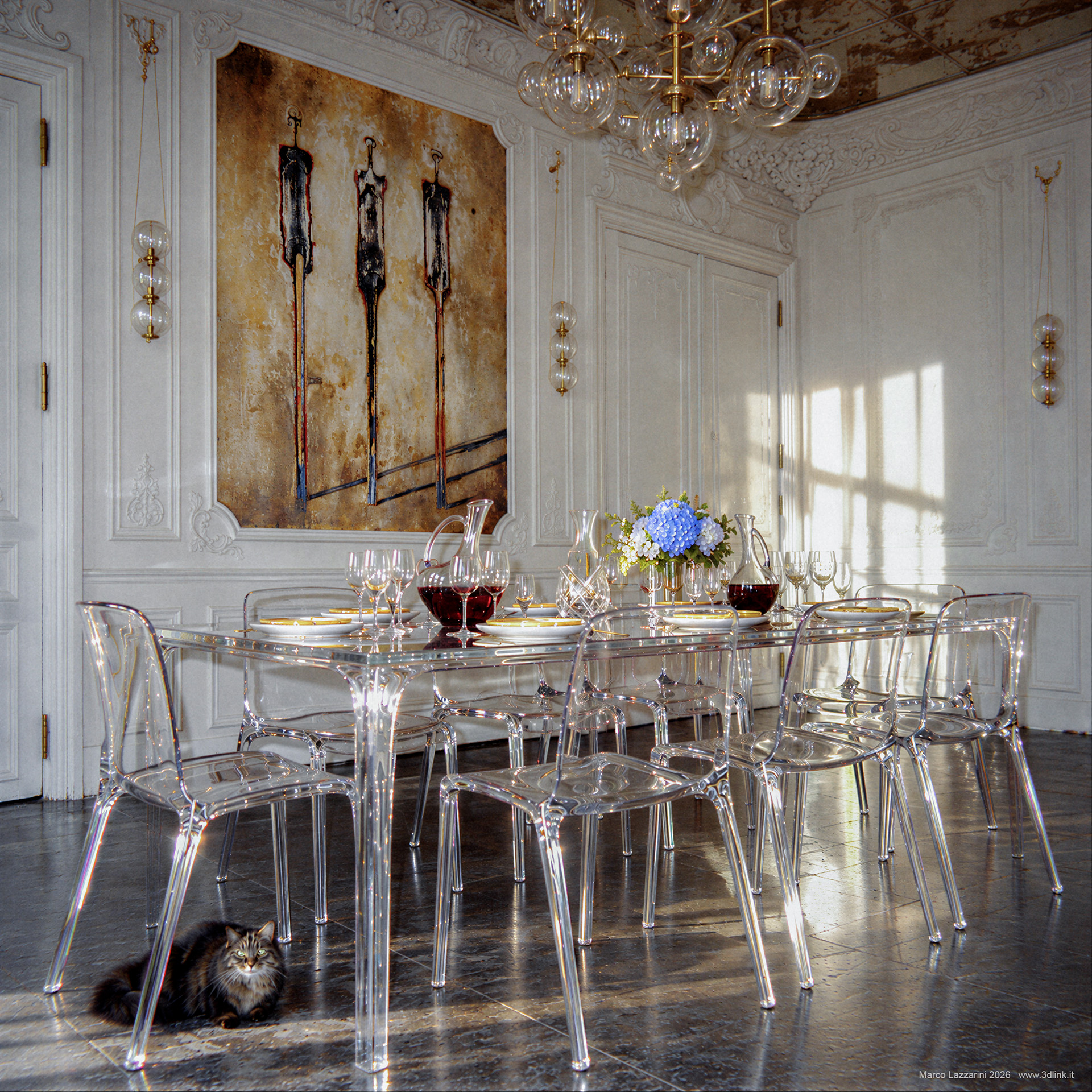 TavoloGost C - Rendering 3D CGI di Marco Lazzarini