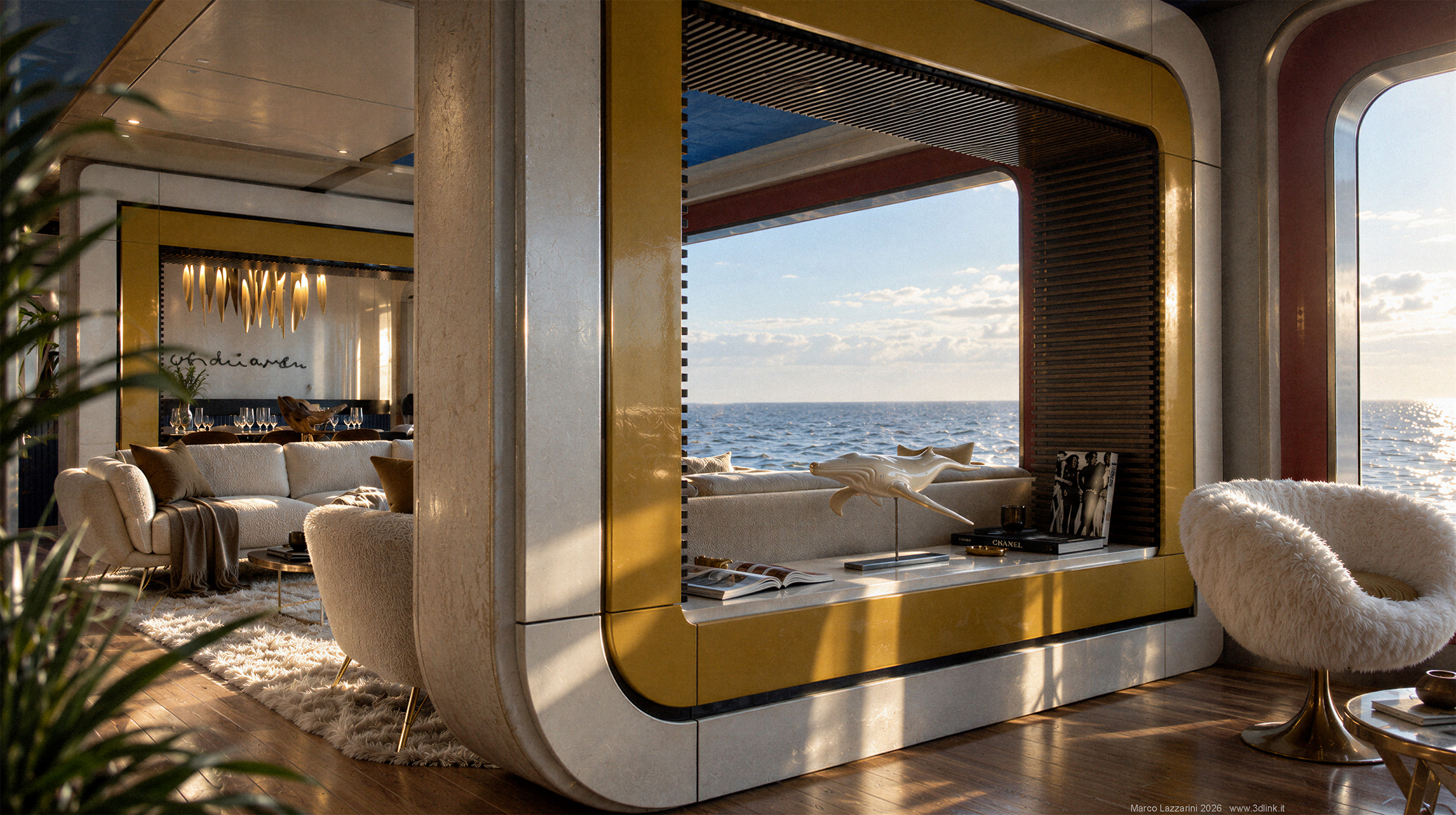 Mainsaloon1C - Rendering 3D CGI di Marco Lazzarini