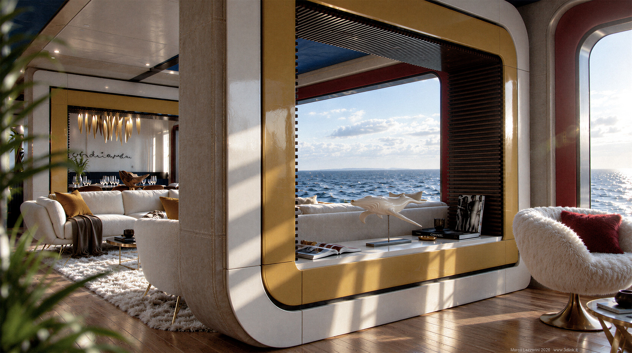Mainsaloon1d - Rendering 3D CGI di Marco Lazzarini