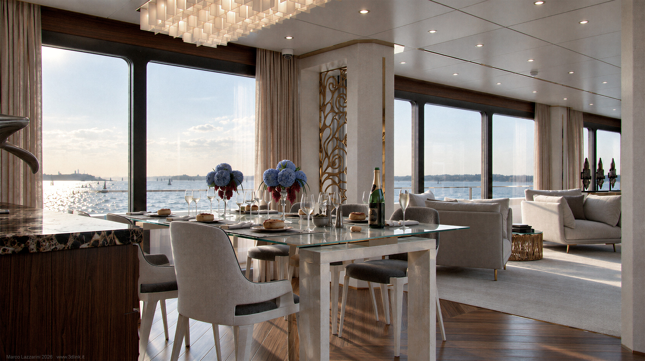 Rendering fotorealistico yacht - Marco Lazzarini 3D Artist
